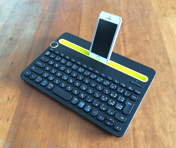 ロジクール Bluetooth マルチデバイス キーボード K480 & Apple iPhone SE