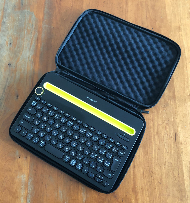 ロジクール Bluetooth マルチデバイス キーボード K480 & エレコム ZEROSHOCK インナーバッグ ZSB-IBNM11BK
